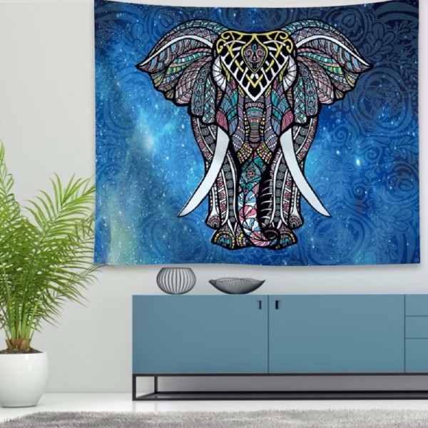 Geometric Elephant - 200*145cm - Printed Tapestry