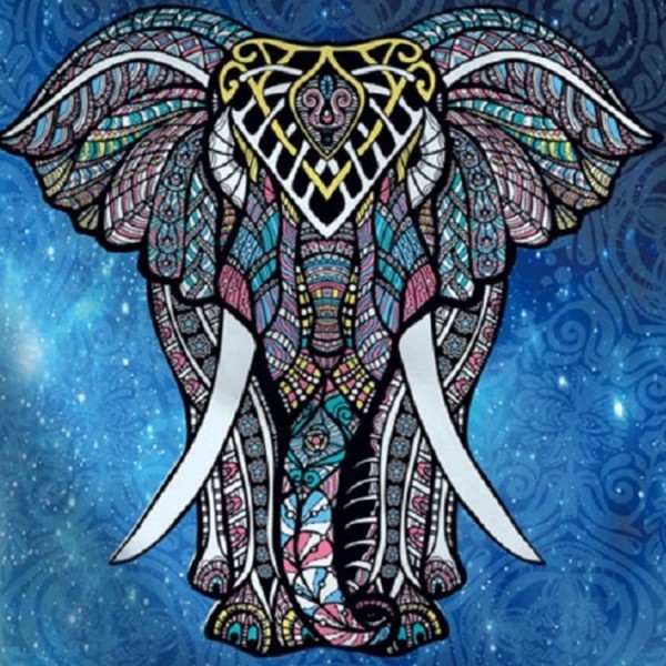 Geometric Elephant - 200*145cm - Printed Tapestry