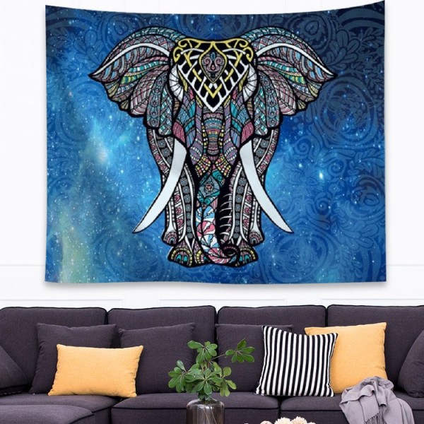 Geometric Elephant - 200*145cm - Printed Tapestry