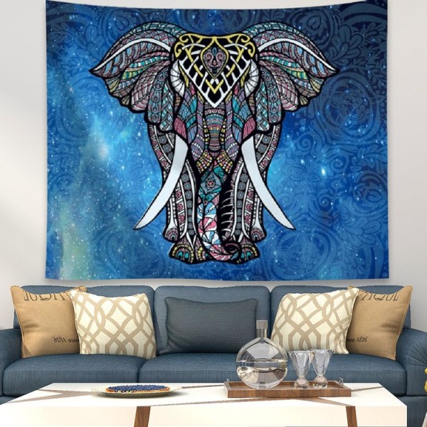 Geometric Elephant - 200*145cm - Printed Tapestry