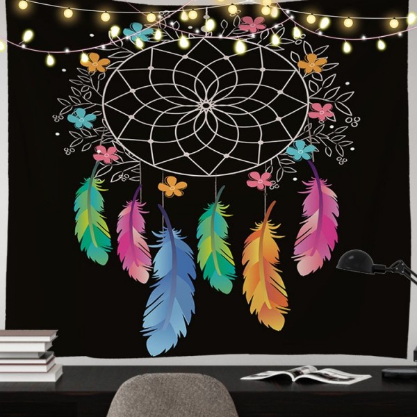 Flower Dreamcatcher - 200*145cm - Printed Tapestry