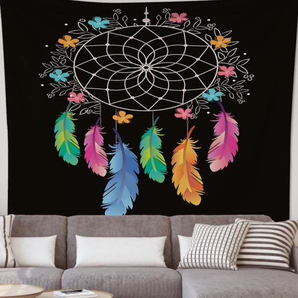 Flower Dreamcatcher - 200*145cm - Printed Tapestry