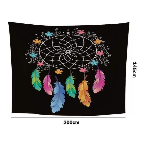 Flower Dreamcatcher - 200*145cm - Printed Tapestry