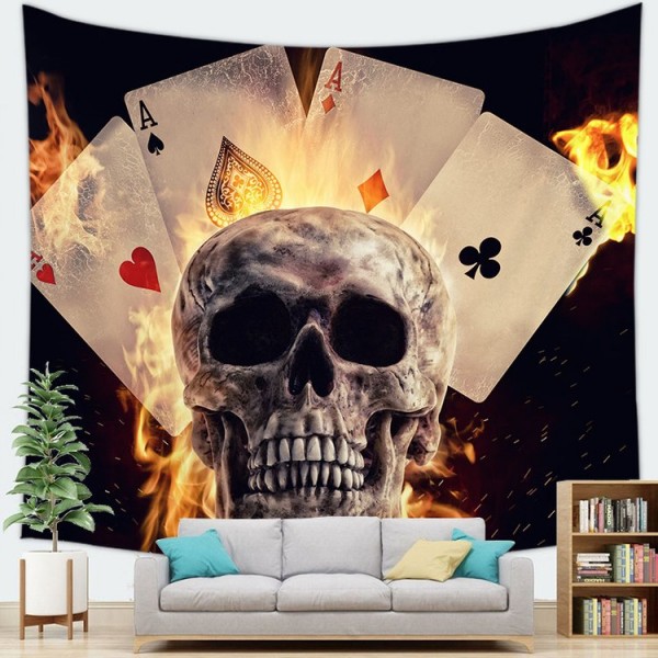 Skeleton Poker - 200*145cm - Printed Tapestry