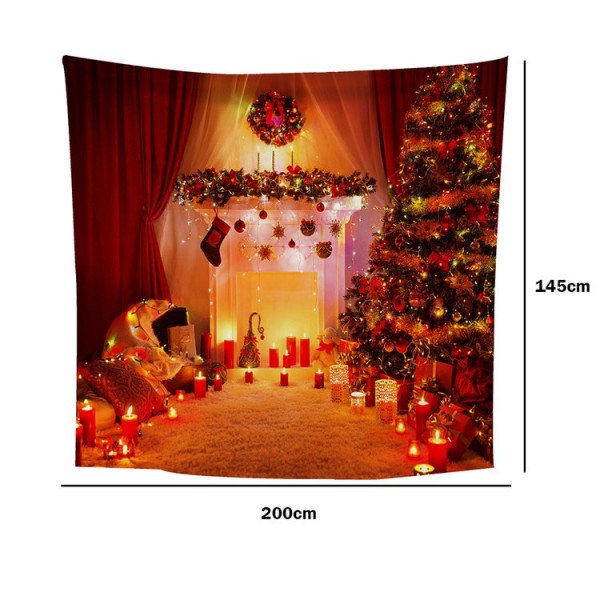 Christmas Hut Holiday Xmas - 200*145cm - Printed Tapestry