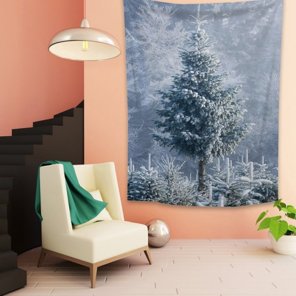 Trees in Snow - 200*145cm - Printed Tapestry