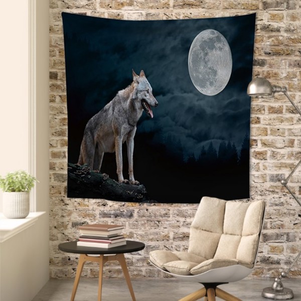 Moon Wolf - 200*145cm - Printed Tapestry