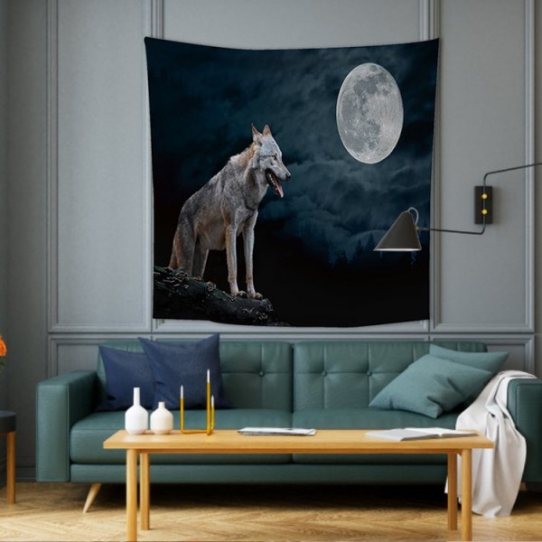 Moon Wolf - 200*145cm - Printed Tapestry