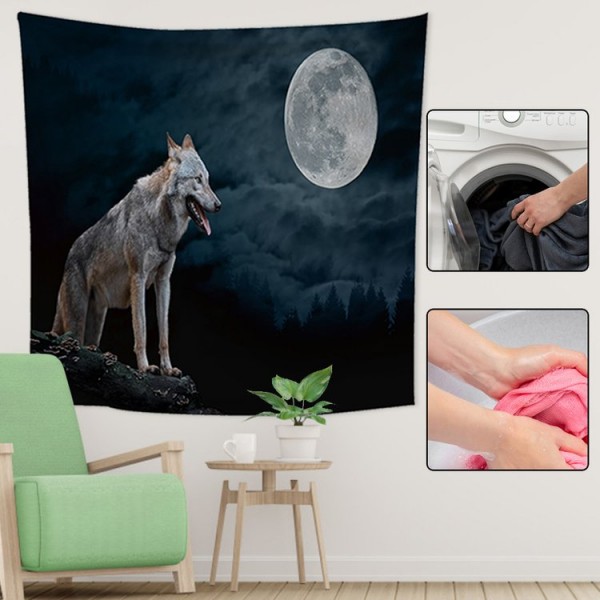 Moon Wolf - 200*145cm - Printed Tapestry