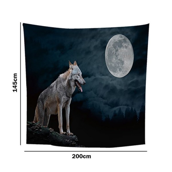 Moon Wolf - 200*145cm - Printed Tapestry