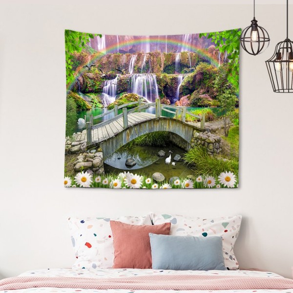 Flowing Water Bridge - 145*130cm - Printed Tapestry