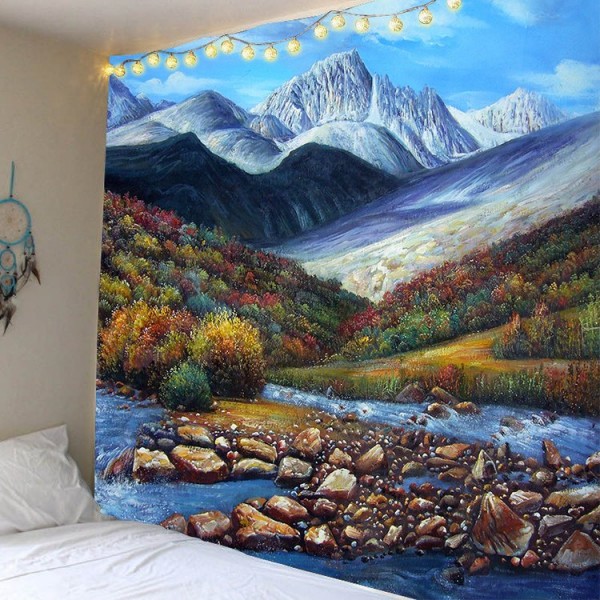 Stream Mountain - 145*130cm - Printed Tapestry