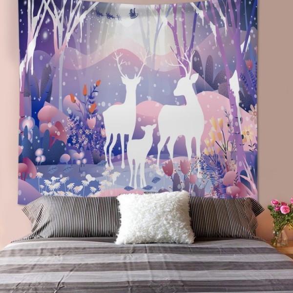 Deers in Woods Animal - 145*130cm - Printed Tapestry