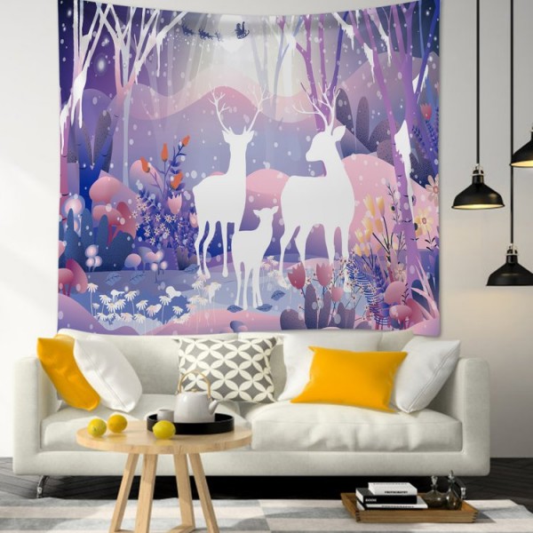 Deers in Woods Animal - 145*130cm - Printed Tapestry