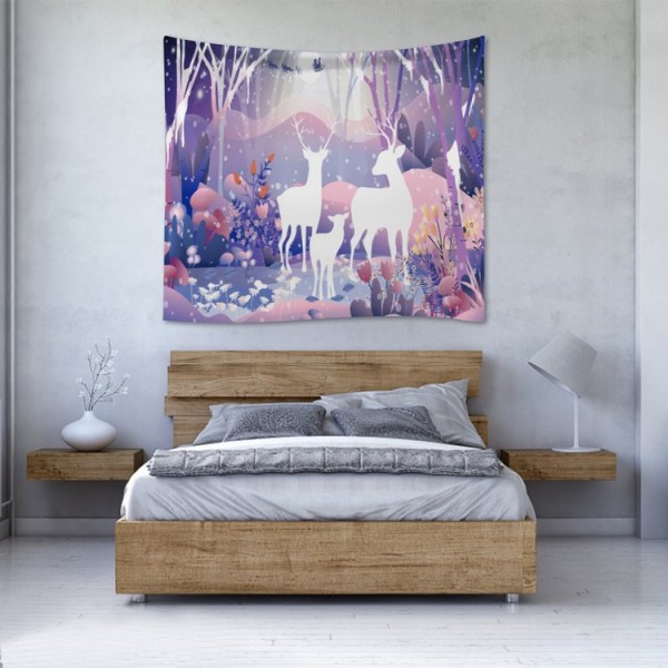 Deers in Woods Animal - 145*130cm - Printed Tapestry