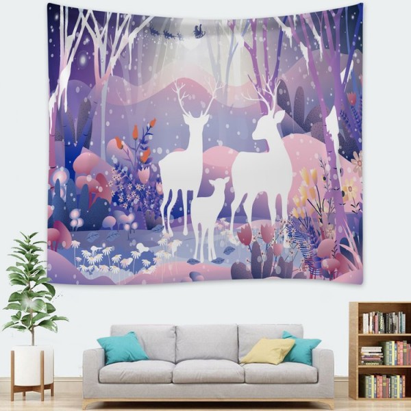 Deers in Woods Animal - 145*130cm - Printed Tapestry