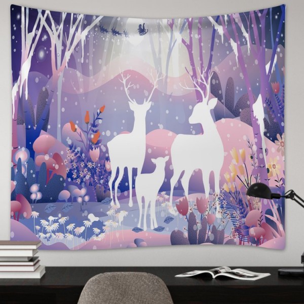 Deers in Woods Animal - 145*130cm - Printed Tapestry