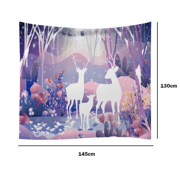 Deers in Woods Animal - 145*130cm - Printed Tapestry