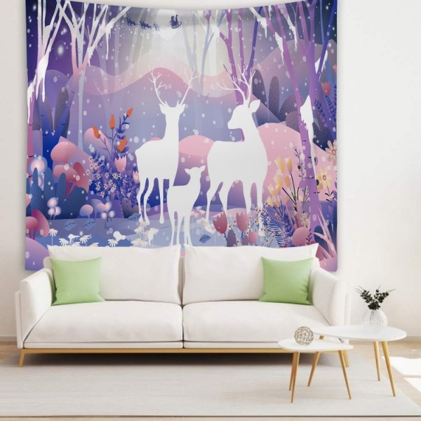 Deers in Woods Animal - 145*130cm - Printed Tapestry