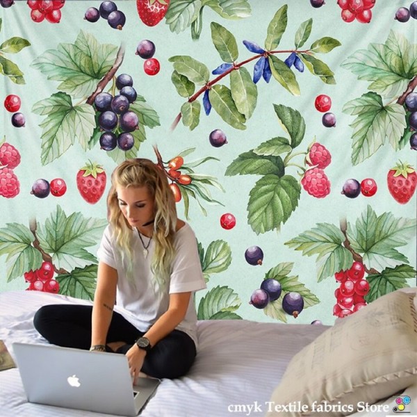 Strawberry Grape - 145*130cm - Printed Tapestry