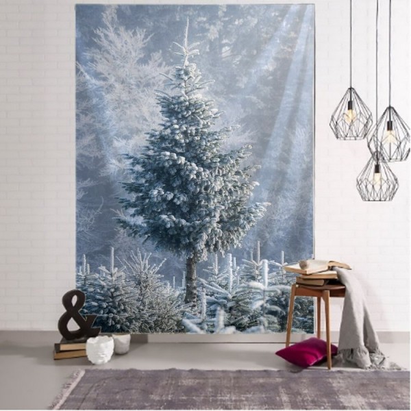 Trees in Snow - 130*145cm - Printed Tapestry