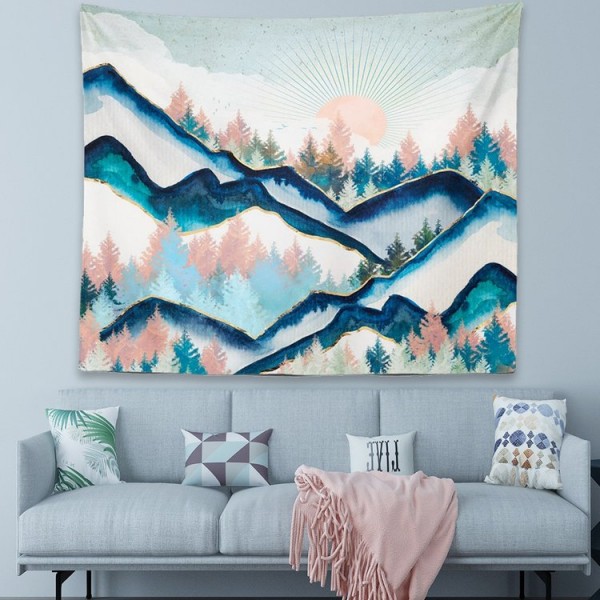 Sun Mountain Sandy - 145*130cm - Printed Tapestry