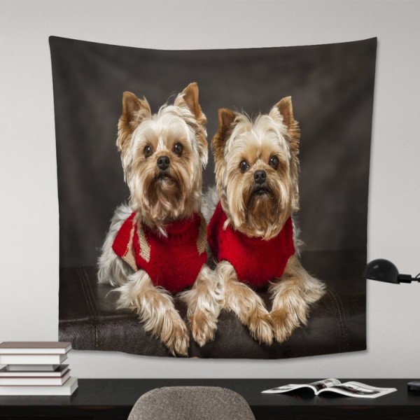 Two Dogs - 100*75cm - Printed Tapestry