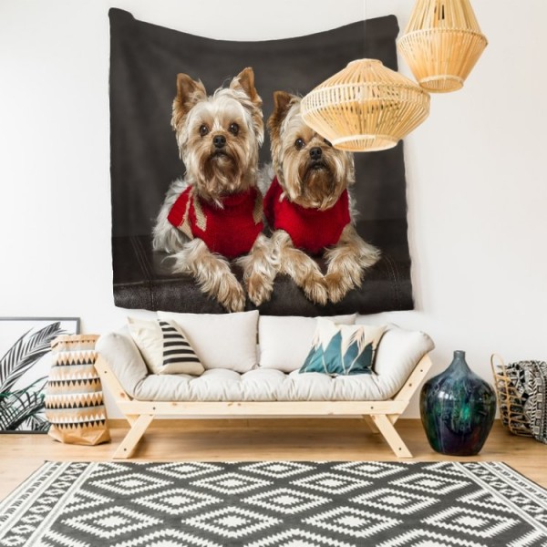 Two Dogs - 100*75cm - Printed Tapestry