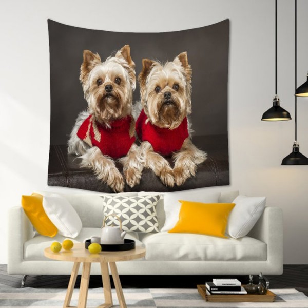 Two Dogs - 100*75cm - Printed Tapestry