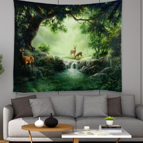 River Fawn - 100*75cm - Printed Tapestry