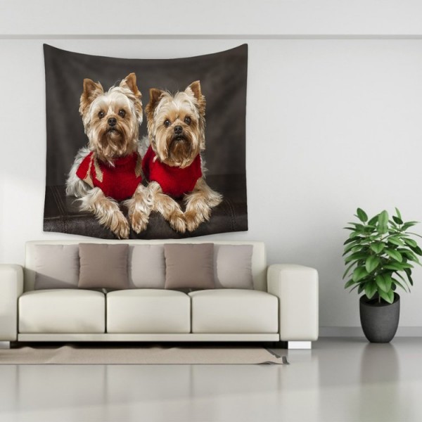 Two Dogs - 100*75cm - Printed Tapestry