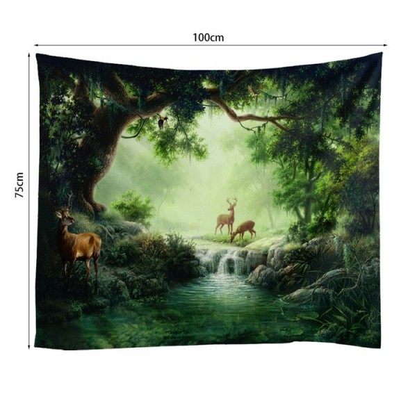 River Fawn - 100*75cm - Printed Tapestry