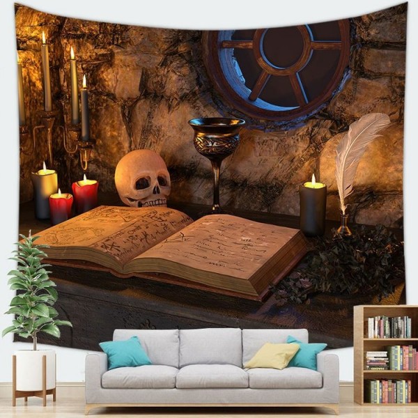 Skull Desk - 100*75cm - Printed Tapestry