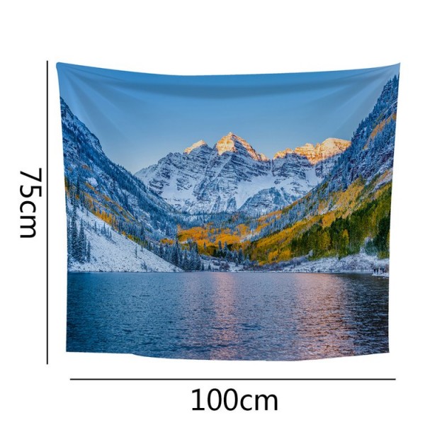 Snow Mountain Lake - 100*75cm - Printed Tapestry