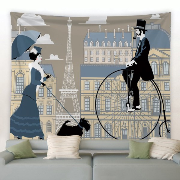 Paris Street - 100*75cm - Printed Tapestry