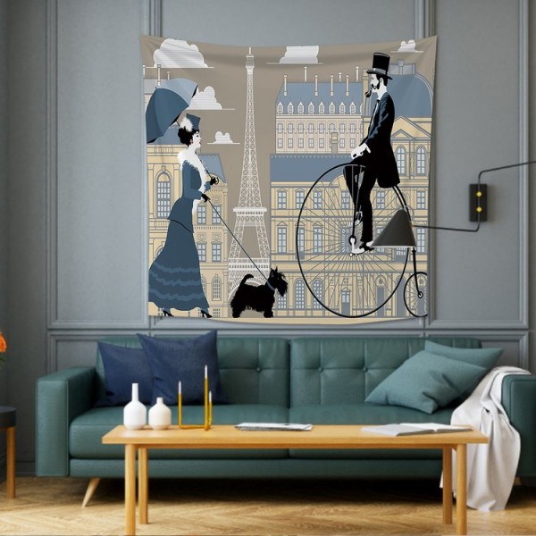 Paris Street - 100*75cm - Printed Tapestry