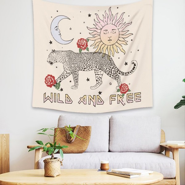 Tiger Sun Moon - 100*75cm - Printed Tapestry