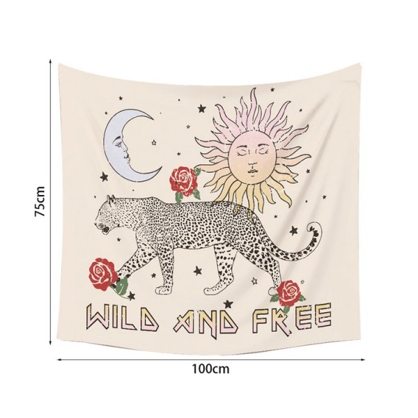 Tiger Sun Moon - 100*75cm - Printed Tapestry