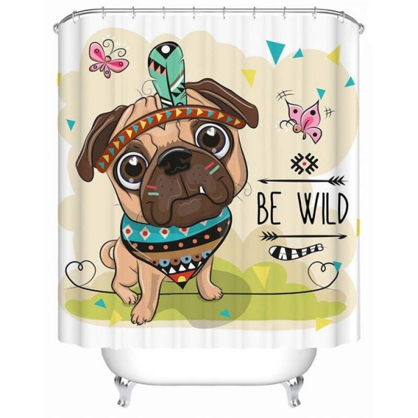 Pug - Print Shower Curtain