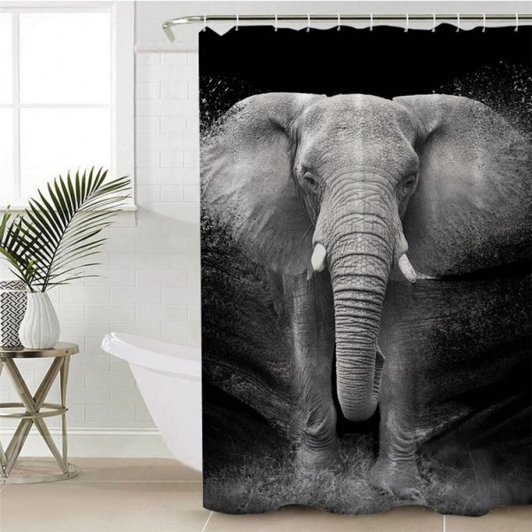 Rainbow Elephant - Print Shower Curtain