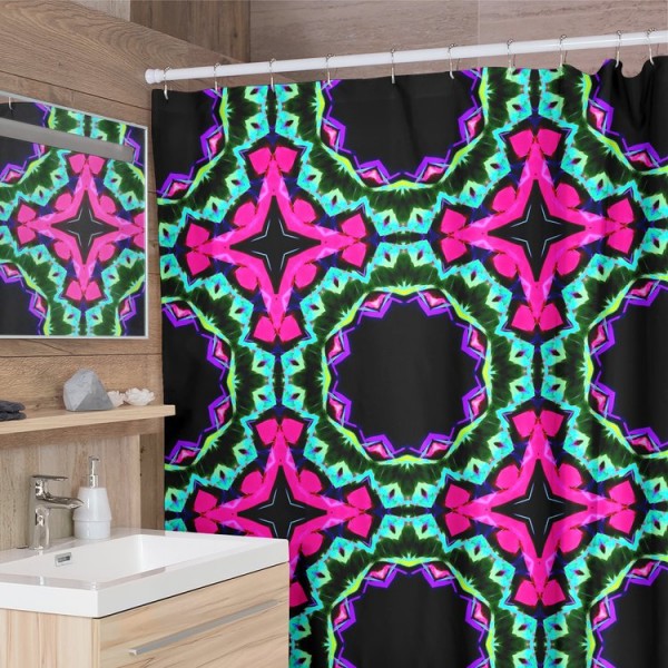 Purple Kaleidoscope -  Print Shower Curtain