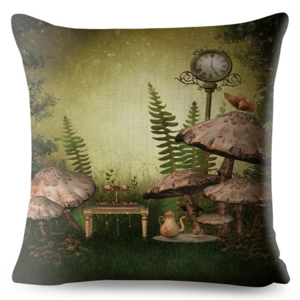 Psychedelic Mushroom- Linen Pillowcase