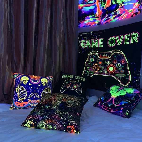 Sea turtle - UV Black Light Pillowcase- Double Sided