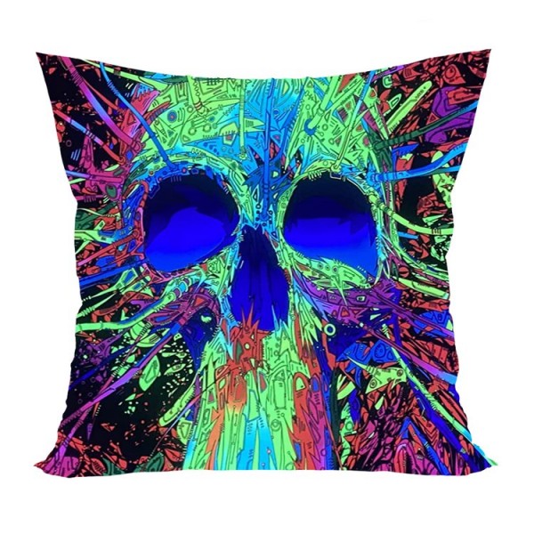 Skull - UV Black Light Pillowcase- Double Sided