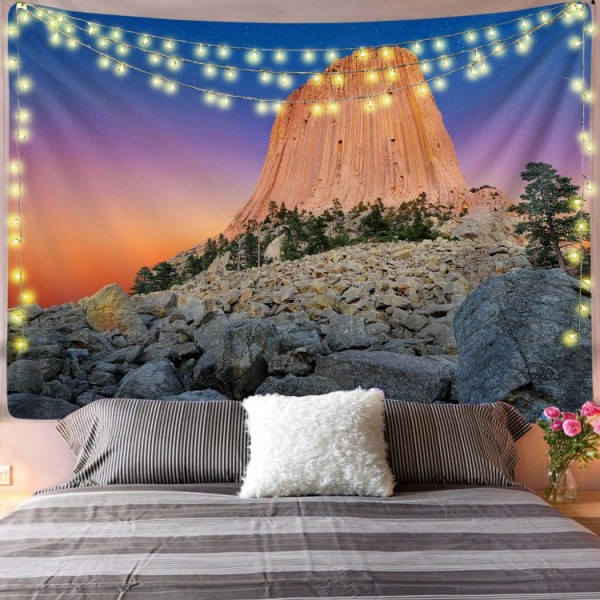 Real Devils Tower - Printed Tapestry