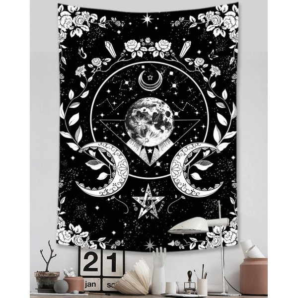 Sun Moon and Star - Printed Tapestry