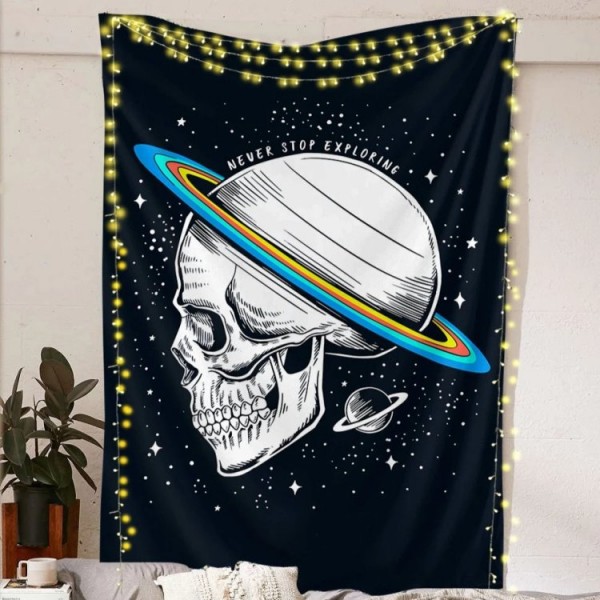 Skull Halo - Printed Tapestry