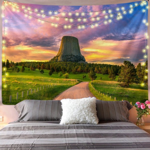 Real Devils Tower 2 - Printed Tapestry