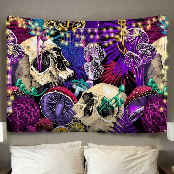 Psychedelic Skulls - Printed Tapestry