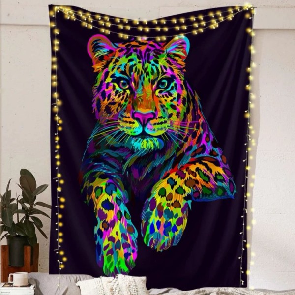 Rainbow Jaguar - Printed Tapestry